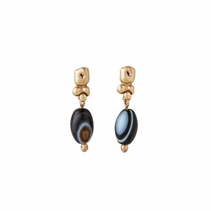 Julie Cohn Design PETITE ORE BOTSWANA AGATE BRONZE EARRING Earrings