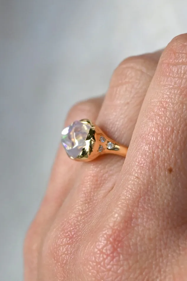 Kimberlin Brown Rings Sirius Opal and Diamond Ring