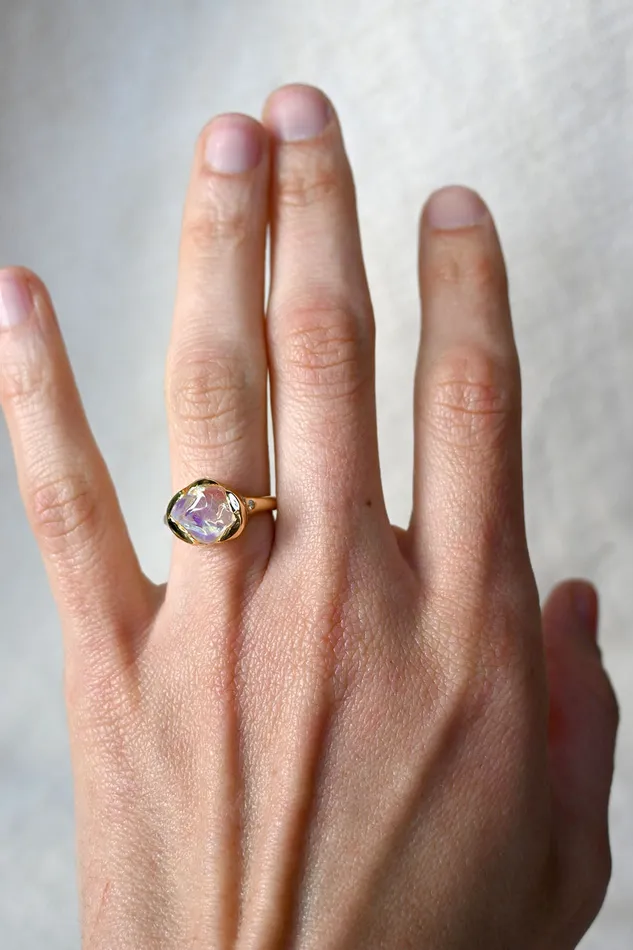 Kimberlin Brown Rings Sirius Opal and Diamond Ring