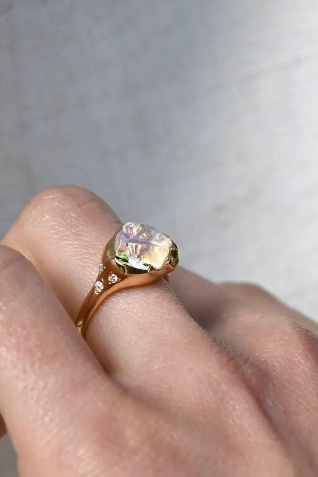 Kimberlin Brown Rings Sirius Opal and Diamond Ring