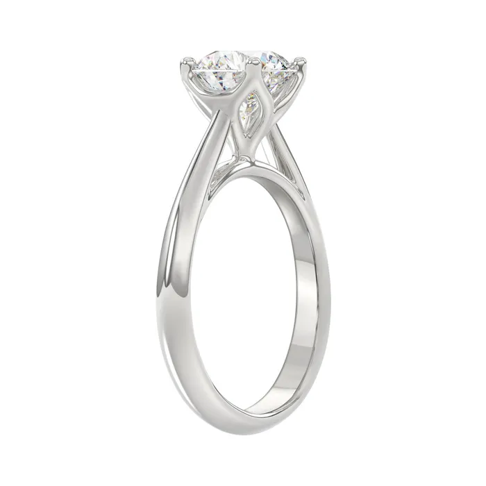 LADIES SOLITAIRE RING 2CT ROUND DIAMOND 14K WHITE GOLD Ethos Rings