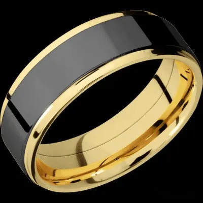 LASHBROOK Rings Lashbrook 14K Yellow Gold 7mm Flat Wedding Band