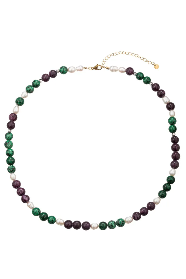 Lily Multicolor Beaded Necklace Eye Candy LA Necklaces
