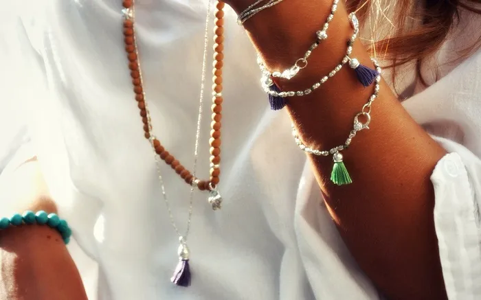 Long Silver tassel necklace Vivien Frank Necklaces