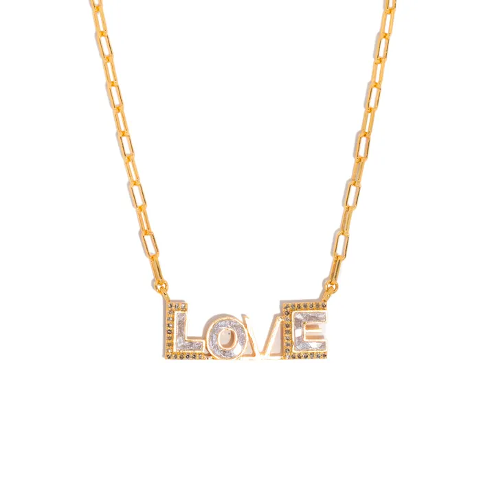 Love II Gold Vermeil Pendant Necklace Shana Gulati Jewelry Necklaces
