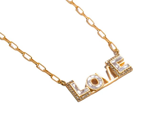 Love II Gold Vermeil Pendant Necklace Shana Gulati Jewelry Necklaces