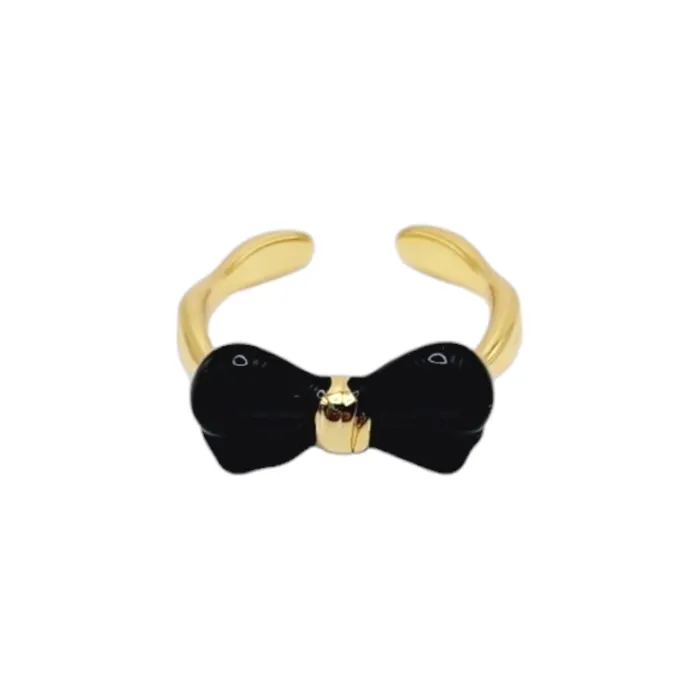 Love Ko Jewelry Rings BOW RING in Black