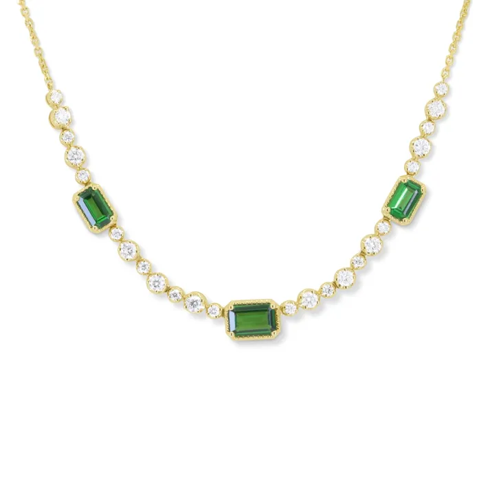 MADISON L Necklaces 14K Yellow Gold 181ctw Riviera Style Garnet Necklace MADISON L Necklaces 14K Yellow Gold 181ctw Riviera Style Garnet Necklace