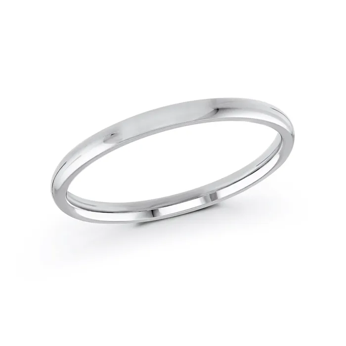 MALO BANDS Rings Malo 14K White Gold 2mm Domed Wedding Band