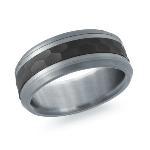 MALO BANDS Rings Malo 8mm Tantalum and 14K White Gold Wedding Band