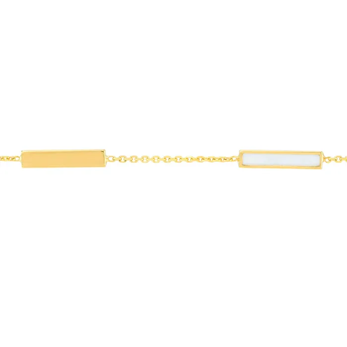MIDAS CHAIN Bracelets 14K Yellow Gold 725 Solid Station Cable Link Bracelet MIDAS CHAIN Bracelets 14K Yellow Gold 725 Solid Station Cable Link Bracelet