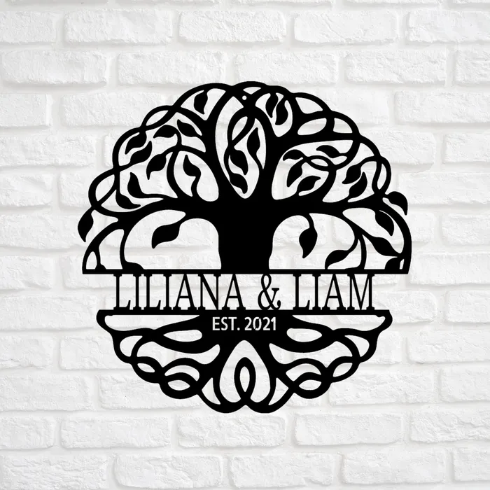 My Easy Monogram Necklaces Family Tree Wall Art Custom Metal Sign Custom Text Banner My Easy Monogram Necklaces Family Tree Wall Art Custom Metal Sign Custom Text Banner