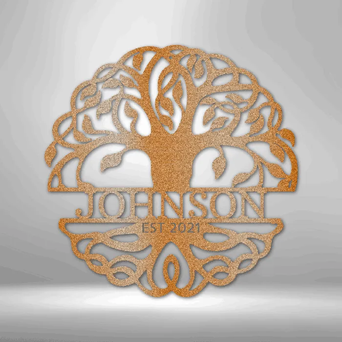 My Easy Monogram Necklaces Family Tree Wall Art Custom Metal Sign Custom Text Banner