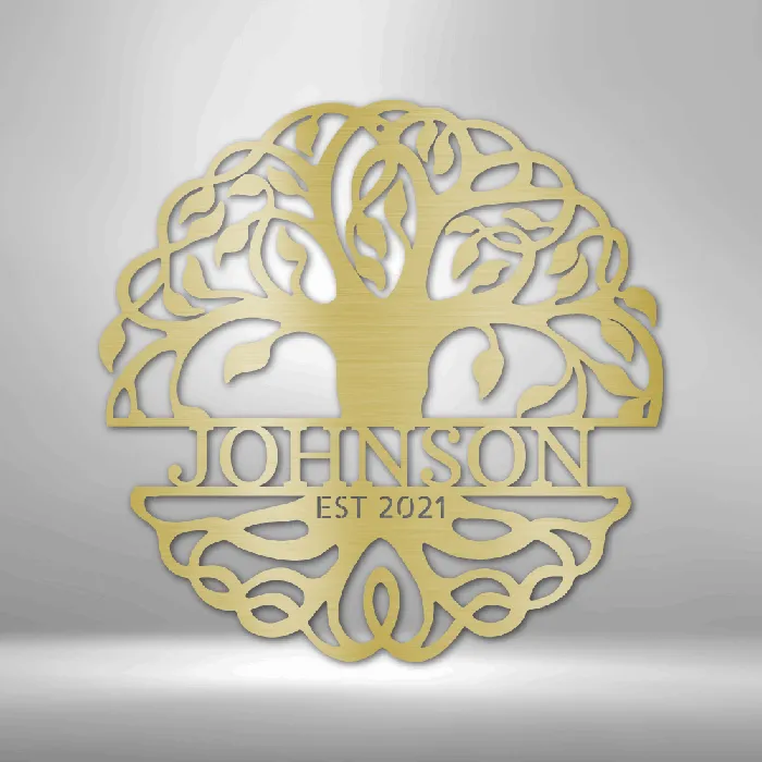 My Easy Monogram Necklaces Family Tree Wall Art Custom Metal Sign Custom Text Banner