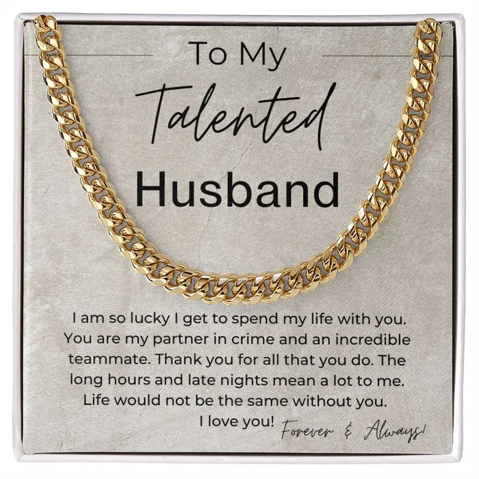 My Partner in Crime For Life Gift for Husband Linked Chain Necklace ShineOn Fulfillment Necklaces My Partner in Crime For Life Gift for Husband Linked Chain Necklace ShineOn Fulfillment Necklaces