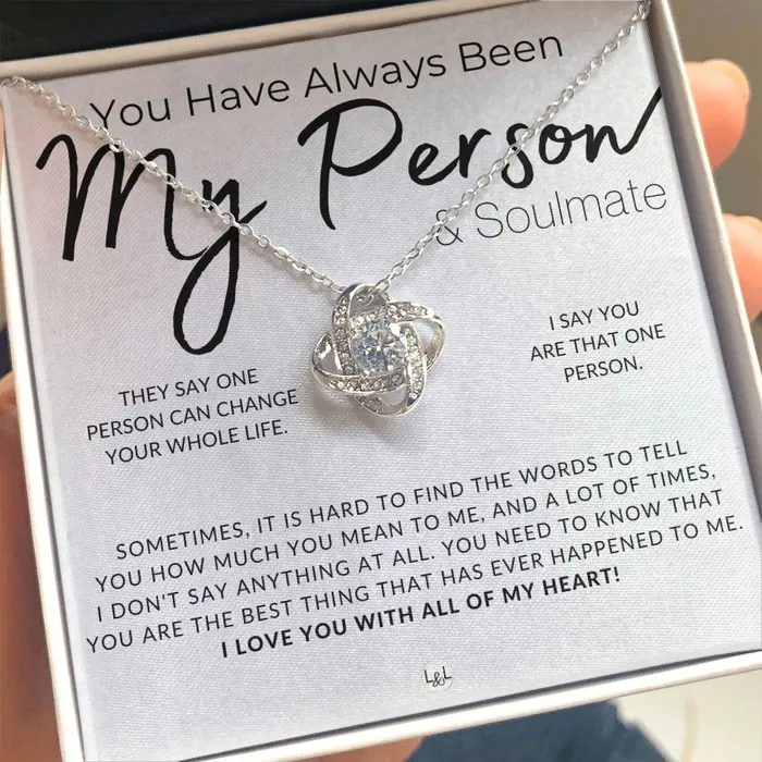 My Person Soulmate Thoughtful and Romantic Gift for Her Soulmate Necklace Christmas Valentines Birthday or Anniversary Gifts ShineOn Fulfillment Necklaces