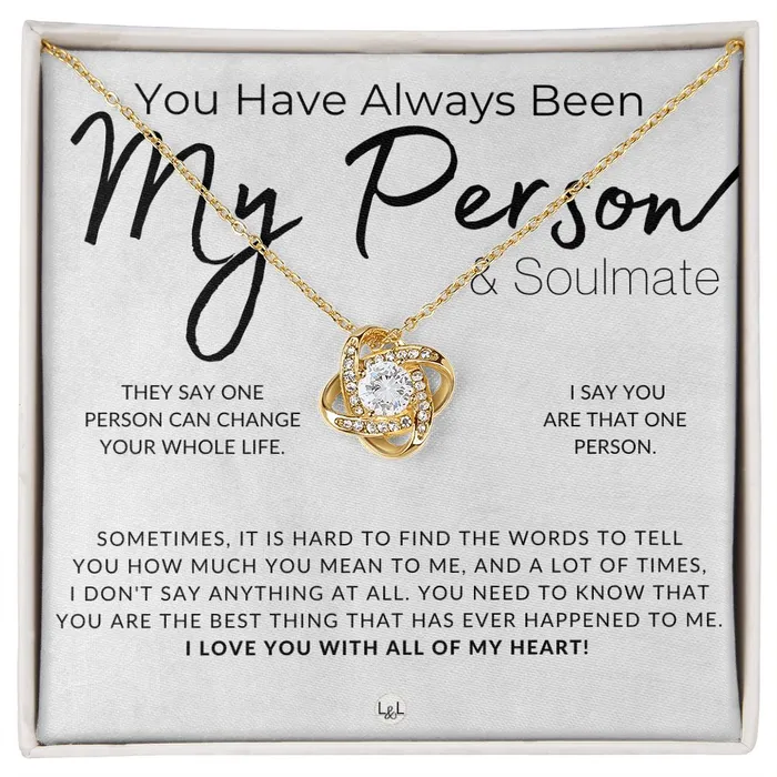 My Person Soulmate Thoughtful and Romantic Gift for Her Soulmate Necklace Christmas Valentines Birthday or Anniversary Gifts ShineOn Fulfillment Necklaces