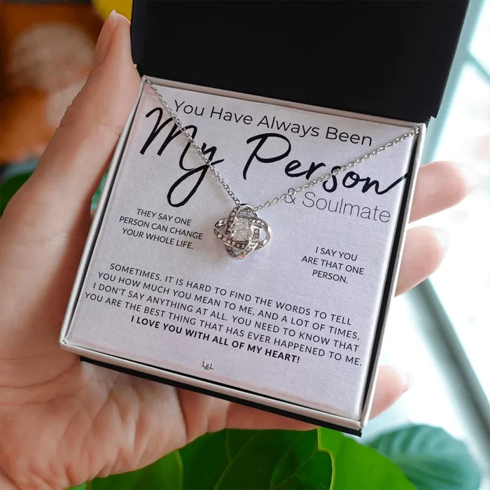 My Person Soulmate Thoughtful and Romantic Gift for Her Soulmate Necklace Christmas Valentines Birthday or Anniversary Gifts ShineOn Fulfillment Necklaces