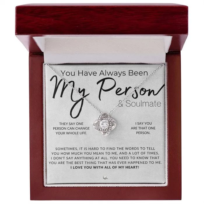 My Person Soulmate Thoughtful and Romantic Gift for Her Soulmate Necklace Christmas Valentines Birthday or Anniversary Gifts ShineOn Fulfillment Necklaces