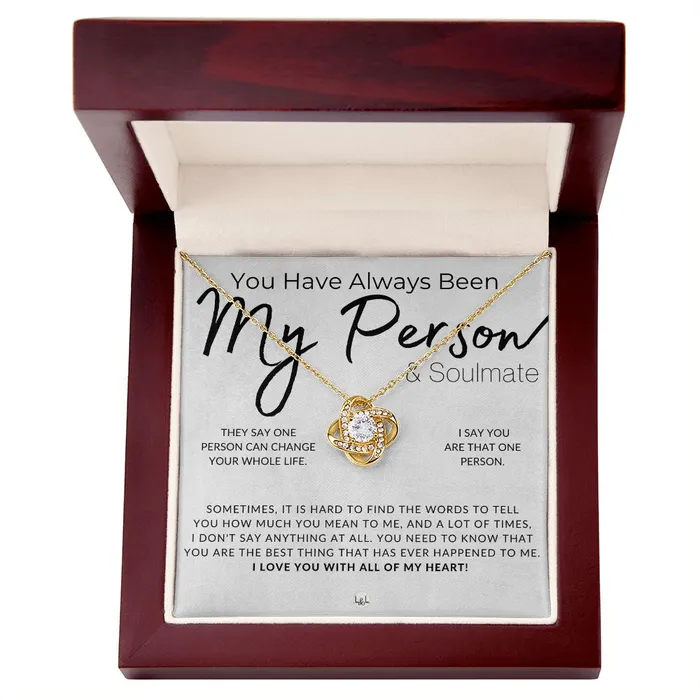 My Person Soulmate Thoughtful and Romantic Gift for Her Soulmate Necklace Christmas Valentines Birthday or Anniversary Gifts ShineOn Fulfillment Necklaces