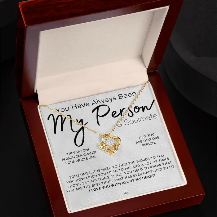 My Person Soulmate Thoughtful and Romantic Gift for Her Soulmate Necklace Christmas Valentines Birthday or Anniversary Gifts ShineOn Fulfillment Necklaces