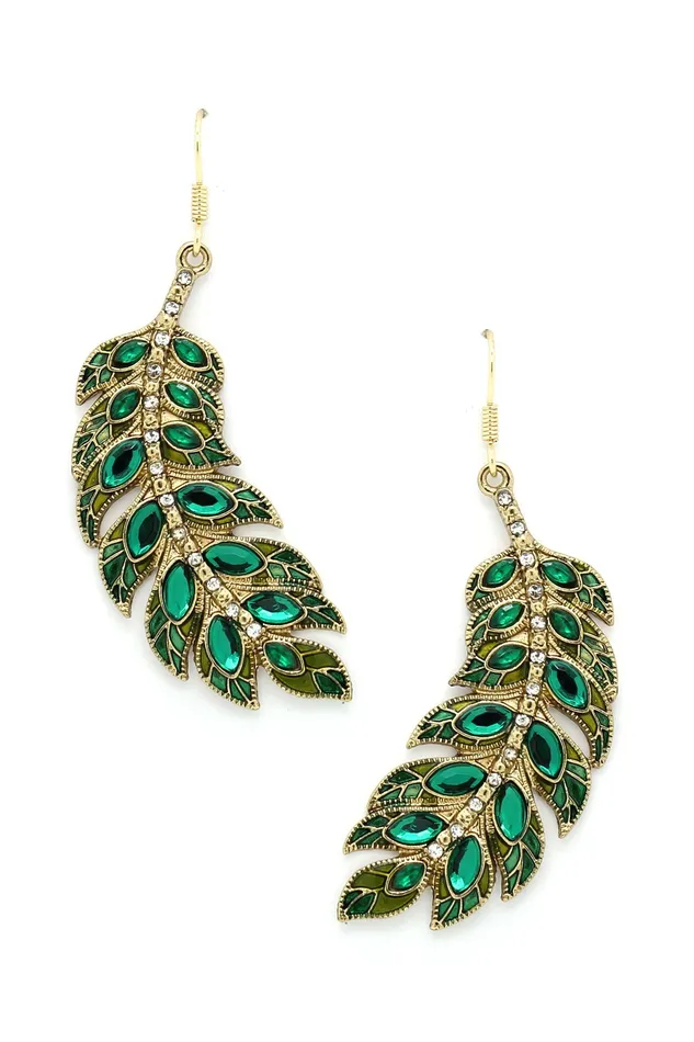 Natalie Earrings Green Eye Candy LA Earrings