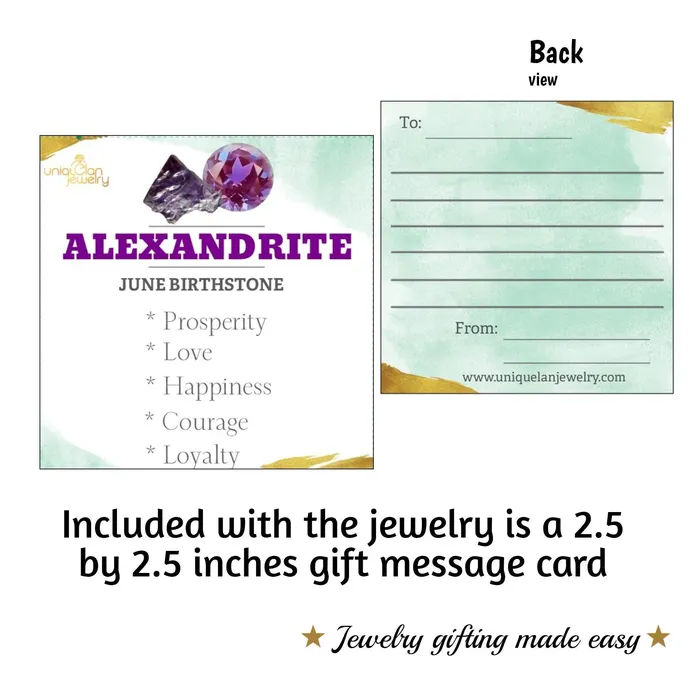 Natural Raw Alexandrite Stud Earrings Uniquelan Jewelry Earrings
