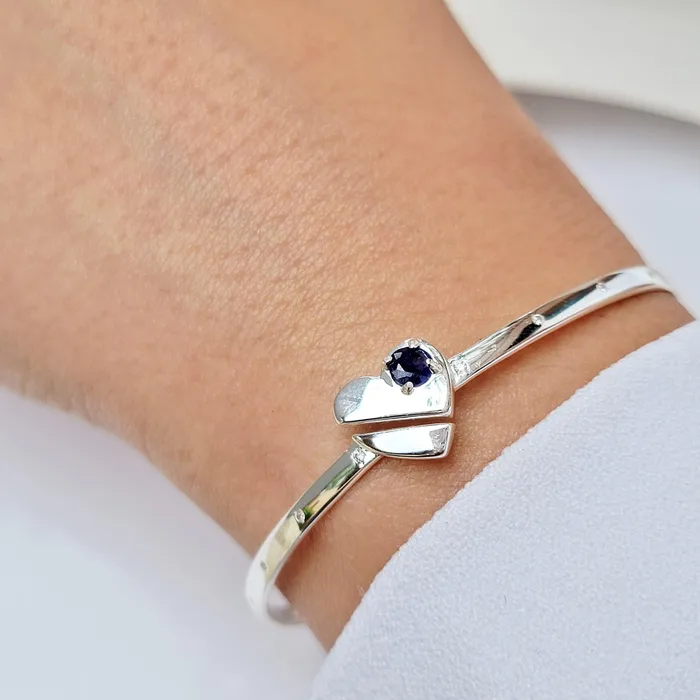 Natural Sapphire Heart Bracelet Uniquelan Jewelry Bracelets