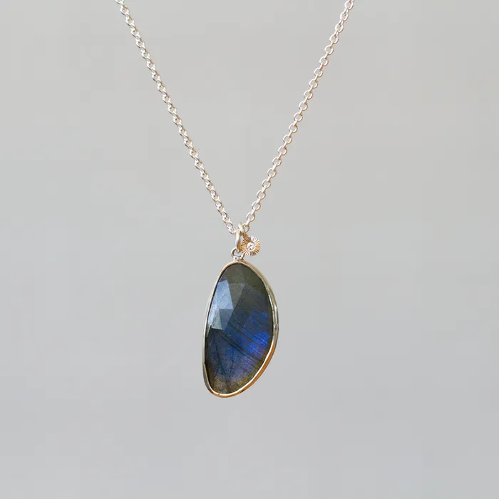Necklaces Corey Egan Labradorite Silver Theia Necklace 16