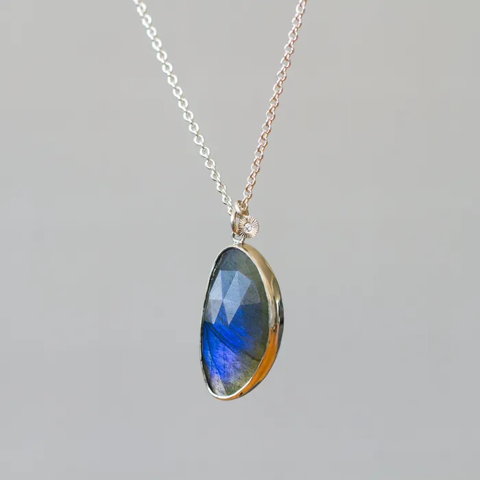 Necklaces Corey Egan Labradorite Silver Theia Necklace 16