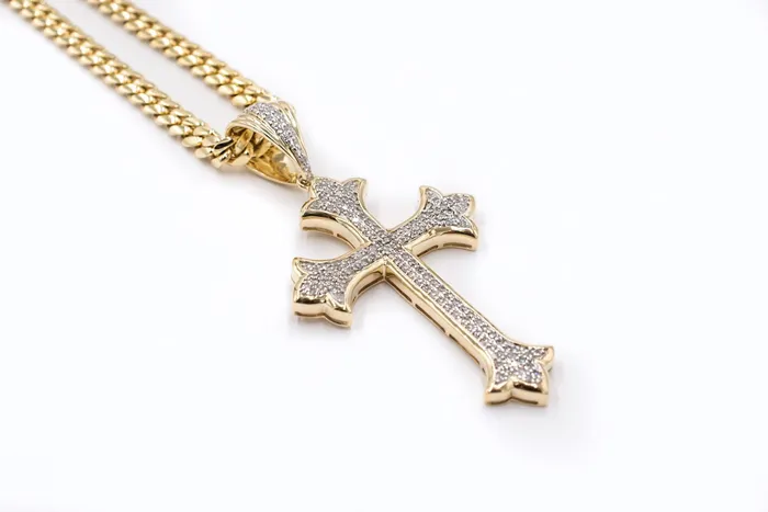Necklaces Crown Jewels Coin 063 ctw Diamond Cross Pendant