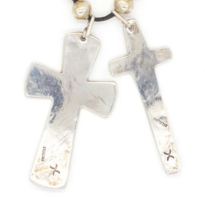 Necklaces Crown Jewels Coin Cippy Crazy Horse Cochiti Handmade Sterling Silver Cross Necklace