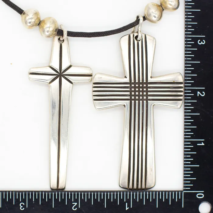 Necklaces Crown Jewels Coin Cippy Crazy Horse Cochiti Handmade Sterling Silver Cross Necklace