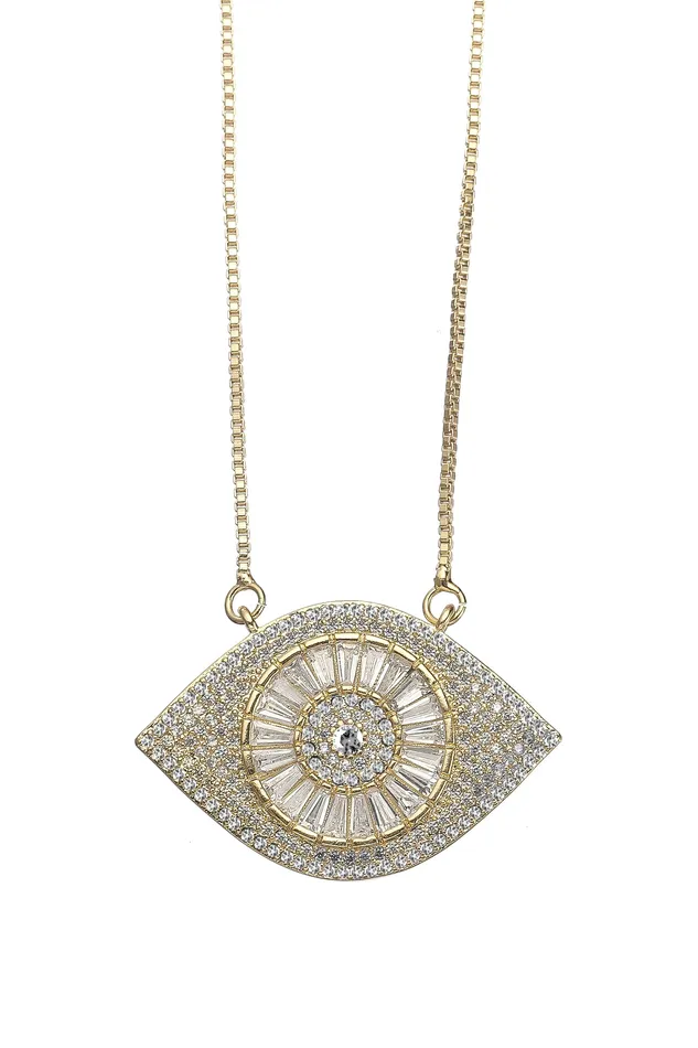 Necklaces Eye Candy LA Shiko Sterling Silver Necklace White