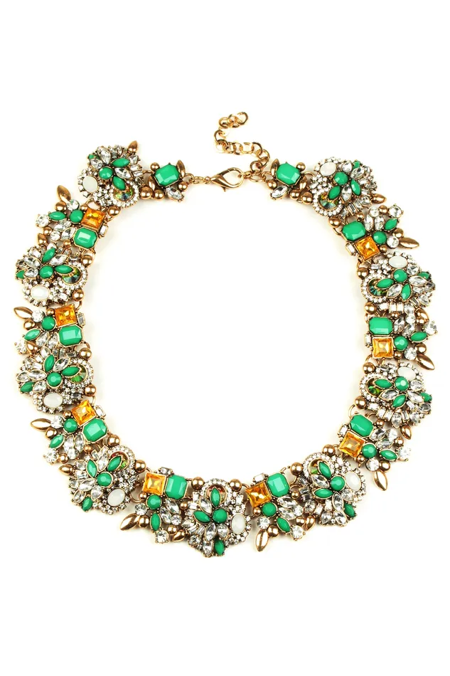 Necklaces Eye Candy LA Sloane Collar Necklace Green Necklaces Eye Candy LA Sloane Collar Necklace Green