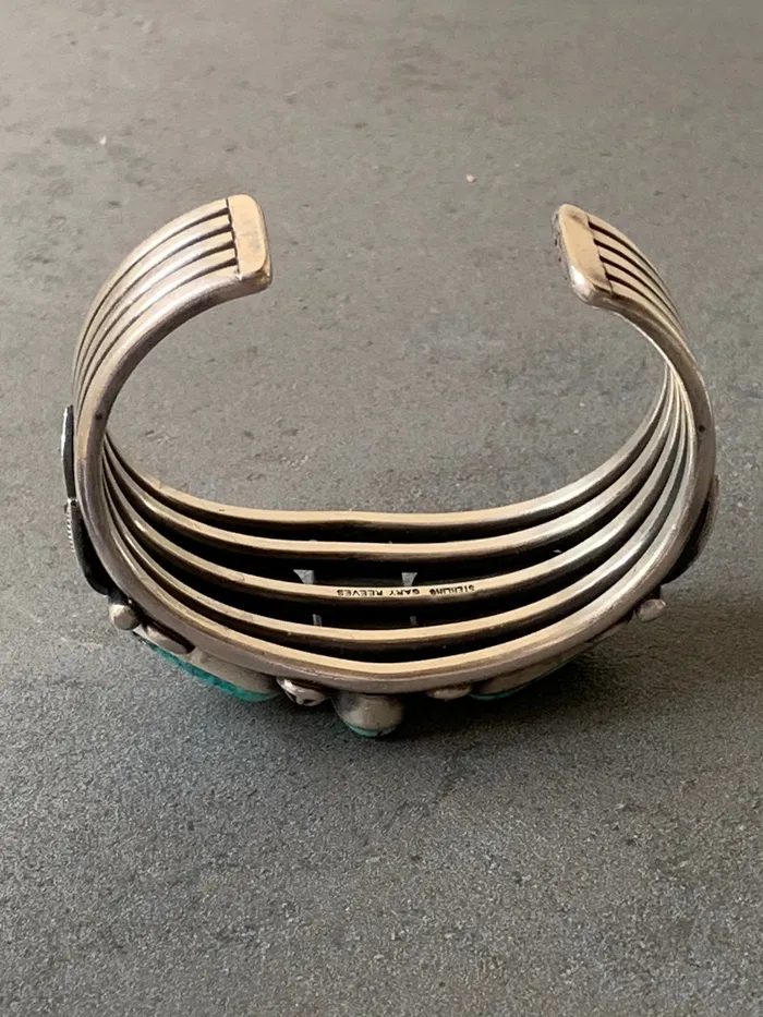 Necklaces Gary Reeves Gary Reeves Navajo Natural Turquoise Sterling Silver Cuff