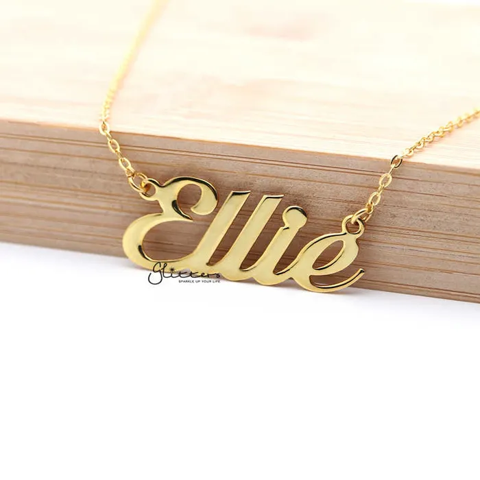 Necklaces Glitters Personalised 24K Gold Plated Sterling Silver Name NecklaceScript 1 Necklaces Glitters Personalised 24K Gold Plated Sterling Silver Name NecklaceScript 1