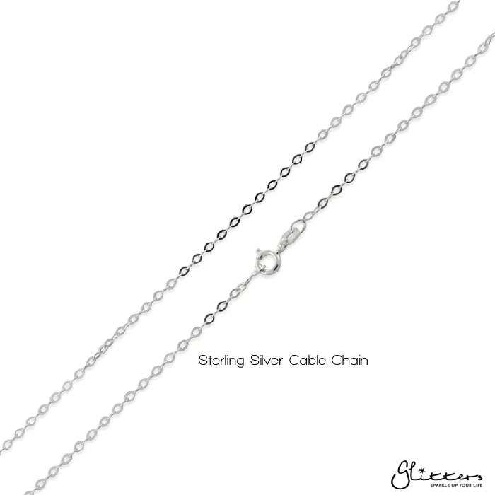 Necklaces Glitters Sterling Silver CZ Paved Moon with Rotatable Double Sides Star in the Middle Womens Necklace