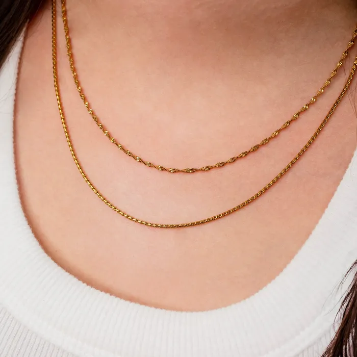 Necklaces Grayling Waterproof Sofia Fluid Link Snake Chain Necklace