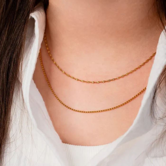 Necklaces Grayling Waterproof Sofia Fluid Link Snake Chain Necklace