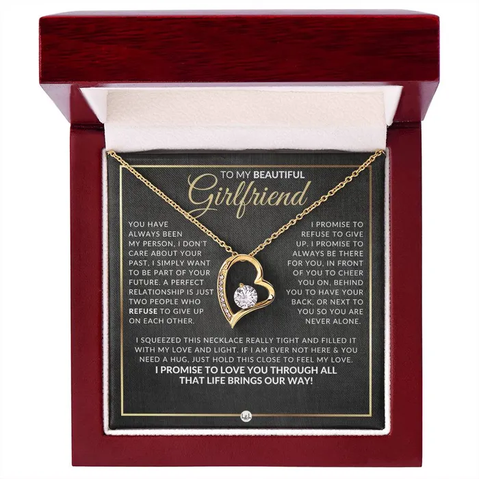 Necklaces Heartfelt Gift For Girlfriend Open Heart Pendant Necklace Sentimental and Romantic Christmas Valentines Day Birthday or Anniversary Present ShineOn Fulfillment