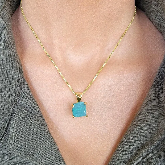 Necklaces Real Raw Malachite Necklace Uniquelan Jewelry