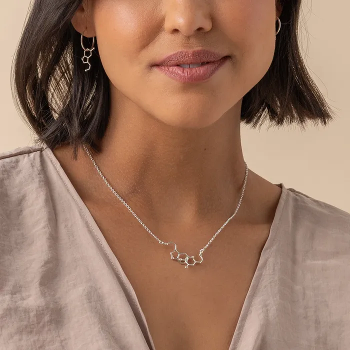 Necklaces sciencejewelry1824 dopamine serotonin necklace H silver