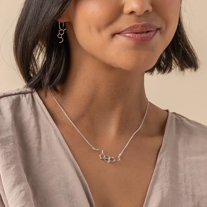 Necklaces sciencejewelry1824 dopamine serotonin necklace H silver
