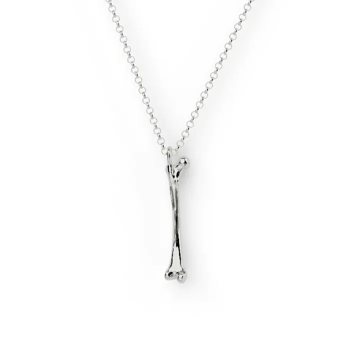Necklaces sciencejewelry1824 femur necklace silver