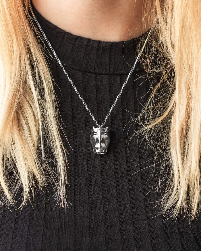 Necklaces sciencejewelry1824 larynx necklace silver