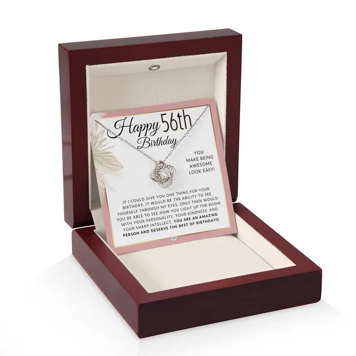 Necklaces ShineOn Fulfillment 56th Birthday Gift For Her Necklace For 56 Year Old Beautiful Womans Birthday Pendant Jewelry