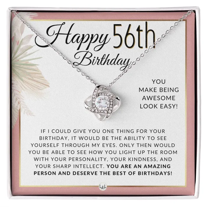 Necklaces ShineOn Fulfillment 56th Birthday Gift For Her Necklace For 56 Year Old Beautiful Womans Birthday Pendant Jewelry