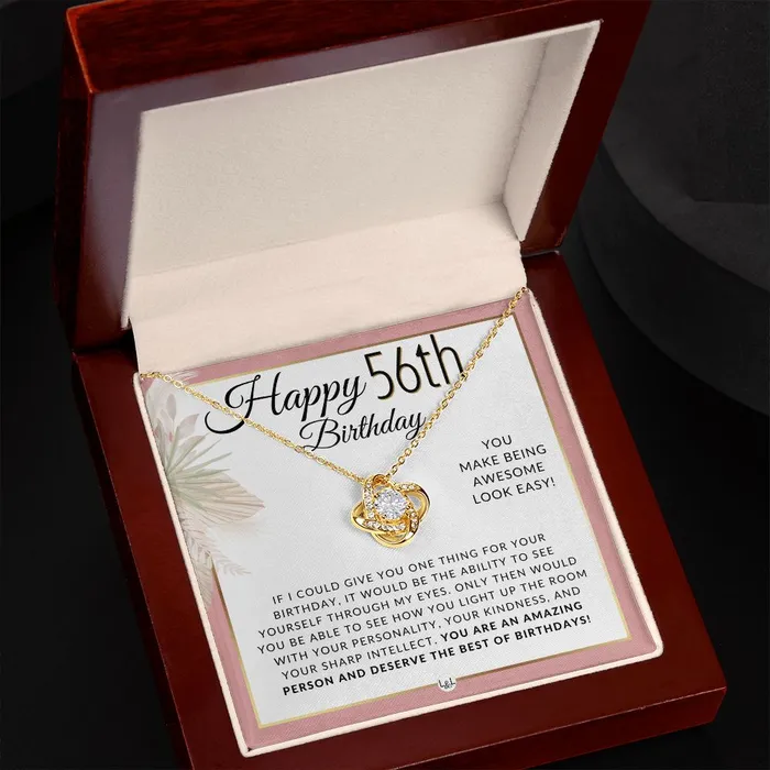 Necklaces ShineOn Fulfillment 56th Birthday Gift For Her Necklace For 56 Year Old Beautiful Womans Birthday Pendant Jewelry
