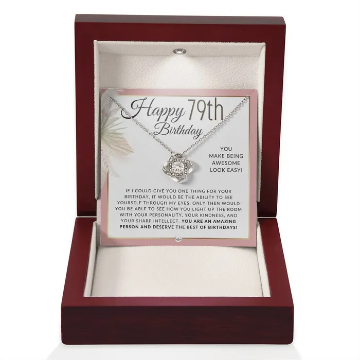 Necklaces ShineOn Fulfillment 79th Birthday Gift For Her Necklace For 79 Year Old Beautiful Womans Birthday Pendant Jewelry